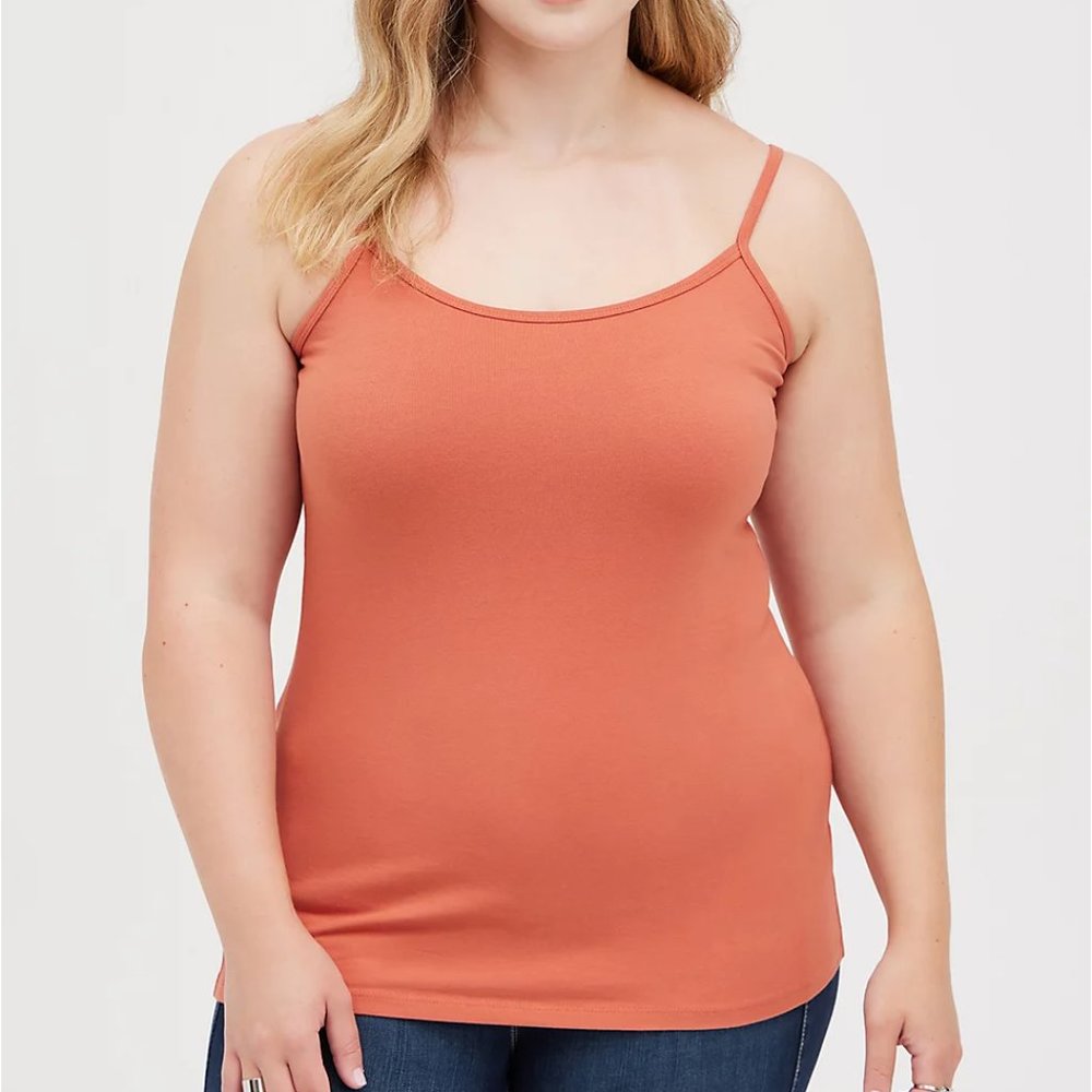 Torrid Size 3X 22-24 Foxy Scoop Neck Cami - Rusty Brown